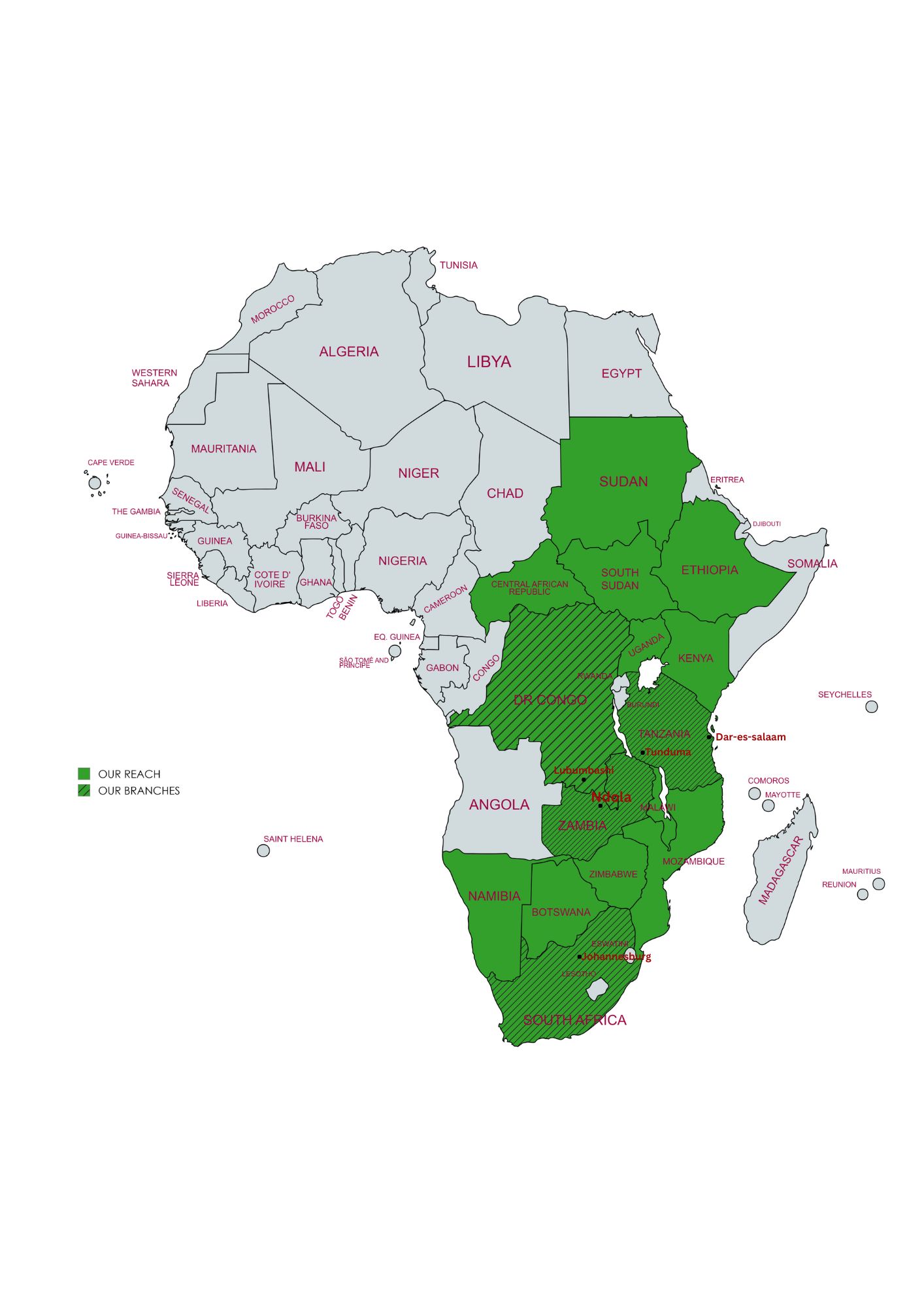 African Operations Map